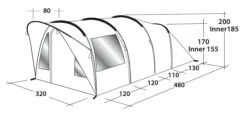 Outwell Lawndale 500 Tent 9 Outwell Lawndale 500 Tent -Deals AwnixTent Store 111163 lawndale 500 drawing perspective2