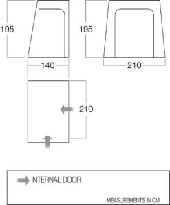 Vango Drive Away Awning Inner Bedroom - BR001 -Deals AwnixTent Store 2021 Vango Floorplan Drive Away Bedroom