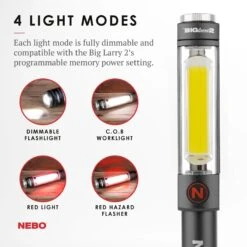 Nebo Big Larry™ 2 -Deals AwnixTent Store 6737 Gray Light Modes 01 1800x1800 2b8ef0b3 67c6 4410 a95b 5c620f8cd83f