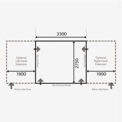 Dometic Club AIR Pro 330 S Awning 2022 -Deals AwnixTent Store 9120001115 dometic club air pro 330 s caravan awning floorplan