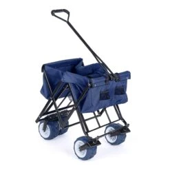 Yello Folding Beach Trolley -Deals AwnixTent Store BGG1675 yello foldable trolley blue detail 04 copy