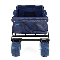 Yello Folding Beach Trolley -Deals AwnixTent Store BGG1675 yello foldable trolley blue front copy
