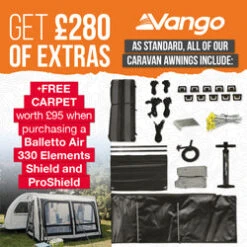Vango Balletto Air 330 Elements ProShield Caravan Awning WIth Free Carpet -Deals AwnixTent Store Balletto Air 330 Elements Shield Proshield Web Banner 250x250px