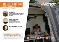 Vango Balletto Air 330 Elements ProShield Caravan Awning WIth Free Carpet -Deals AwnixTent Store Balletto Air 330 EPS2 small
