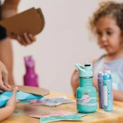 Klean Kanteen Kid Classic Sport Bottle 355ml - Surfs Up -Deals AwnixTent Store K12CPPS JF Jellyfish graphic bottle lifestyle