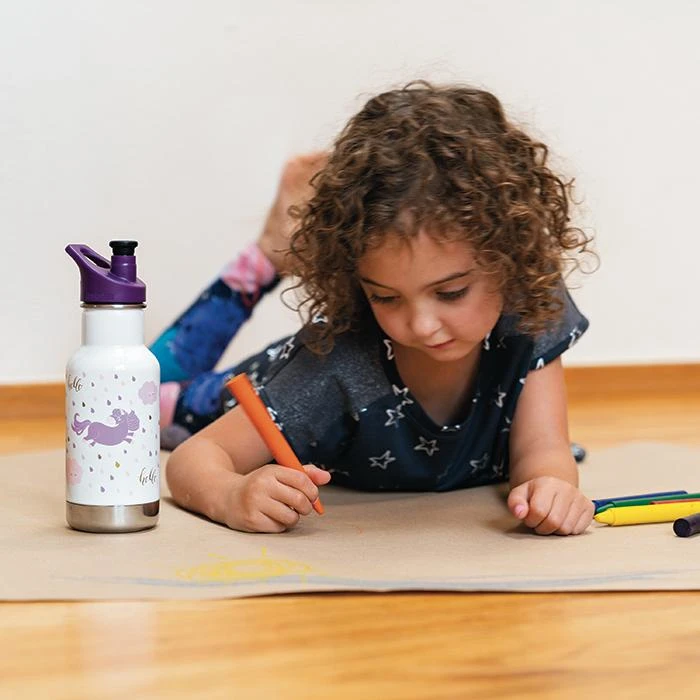 Klean Kanteen Insulated Kid Classic (355ml) - Paper Dinos - Image 2