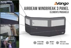 Vango Airbeam Windbreak 3 Panel (Elements Proshield) -Deals AwnixTent Store airbeam windbreak 3 panel elements proshield high res