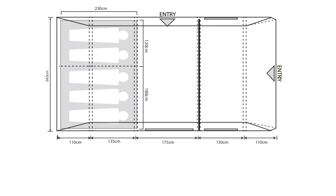 Outdoor Revolution Airedale 5.0S Air Tent 4 Outdoor Revolution Airedale 5.0S Air Tent - Image 2