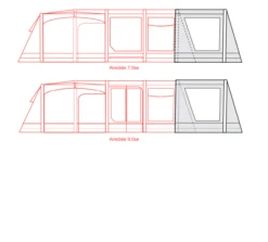 Outdoor Revolution Airedale 7SE And 9SE Front Porch Extension 19 Outdoor Revolution Airedale 7SE And 9SE Front Porch Extension -Deals AwnixTent Store airedale 7se 9se front porch extension floorplan 3